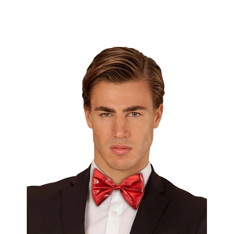 Noeud Papillon Rouge Effet Métallisé 3 Noeud Papillon Rouge Effet Métallisé