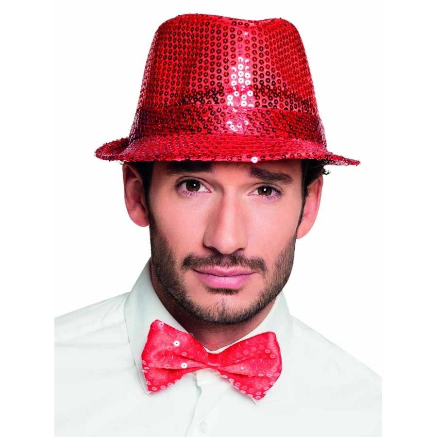 Noeud Papillon Rouge Recouvert De Sequins 5 Noeud Papillon Rouge Recouvert De Sequins – Image 3