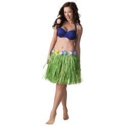 Pagne Hawaïen Court Ceinture Fleurie -Boutique De Carnaval D'Halloween Pagne hawaien court ceinture fleurie 24568