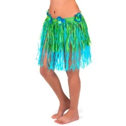 Pagne Hawaïen Court Vert Et Bleue 9 Pagne Hawaïen Court Vert Et Bleue -Boutique De Carnaval D'Halloween Pagne hawaien court vert et bleue 35792