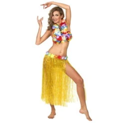 Pagne Hawaïen De 80cm Avec Ceinture De Fleurs 14 Pagne Hawaïen De 80cm Avec Ceinture De Fleurs -Boutique De Carnaval D'Halloween Pagne hawaien de 80cm avec ceinture de fleurs 24525
