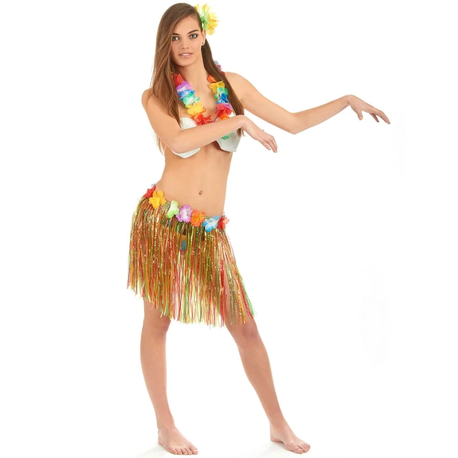 Pagne Mi-long, Collier Et Soutien-gorge Hawaïen 3 Pagne Mi-long, Collier Et Soutien-gorge Hawaïen