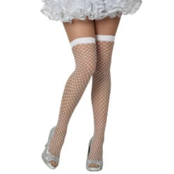 Paire De Bas Blancs à Larges Mailles