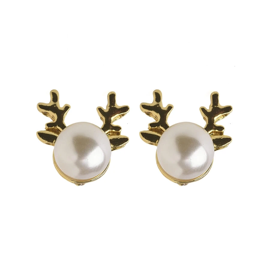 Paire De Boucles D'oreilles Perle Corne De Renne 3 Paire De Boucles D'oreilles Perle Corne De Renne