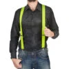 Paire De Bretelles Jaunes Fluo 1 Paire De Bretelles Jaunes Fluo -Boutique De Carnaval D'Halloween Paire de bretelles jaunes fluo