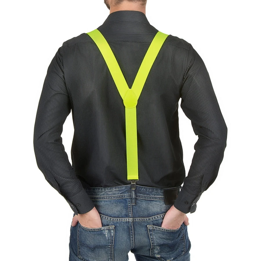Paire De Bretelles Jaunes Fluo 4 Paire De Bretelles Jaunes Fluo – Image 2