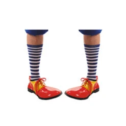 Paire De Chaussettes Rayées Blanc Bleu