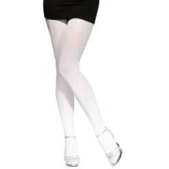 Robe De Mère Noël Avec Bonnet -Boutique De Carnaval D'Halloween Paire de collants blancs opaques pour femme 1