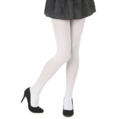Paire De Collants Blancs Opaques Pour Femme -Boutique De Carnaval D'Halloween Paire de collants blancs opaques pour femme 14878