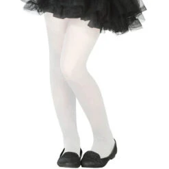 Déguisement De Doctoresse Pour Enfant 9 Déguisement De Doctoresse Pour Enfant -Boutique De Carnaval D'Halloween Paire de collants blancs unis pour enfant 1