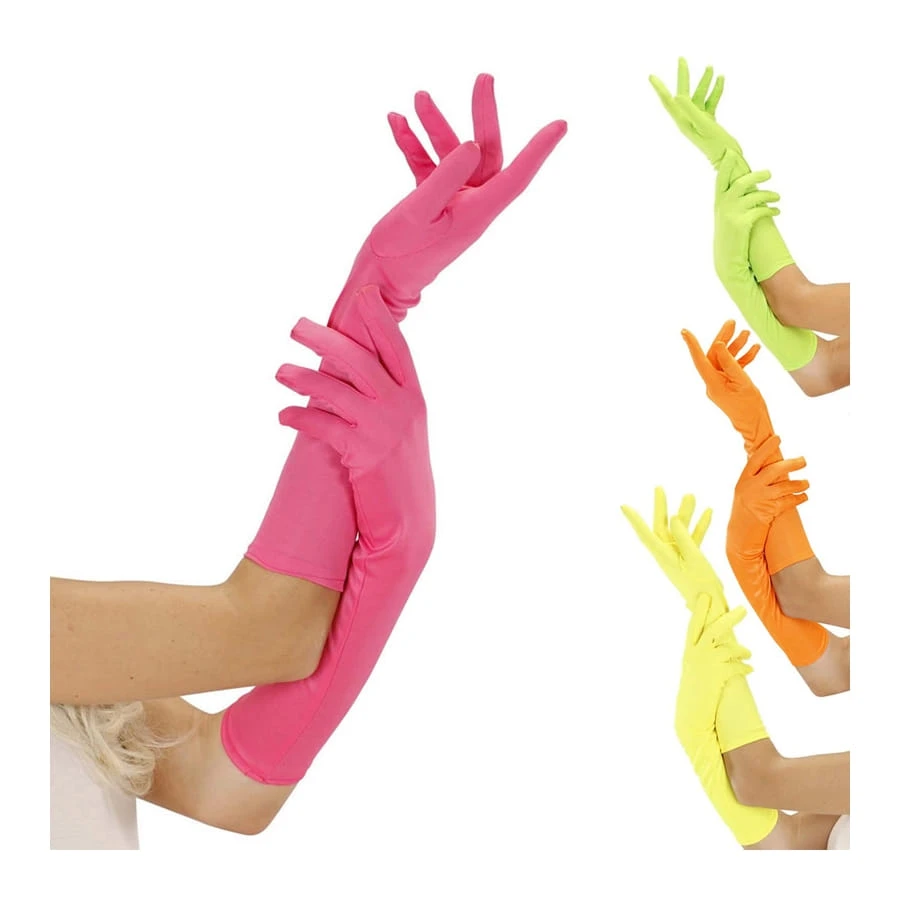 Paire De Longs Gants Fluos De 30cm 3 Paire De Longs Gants Fluos De 30cm