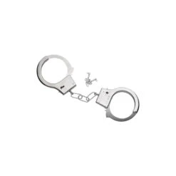 Combinaison Rayée Jaune Et Noire Et Prisonnier -Boutique De Carnaval D'Halloween Paire de menottes metalliques 10