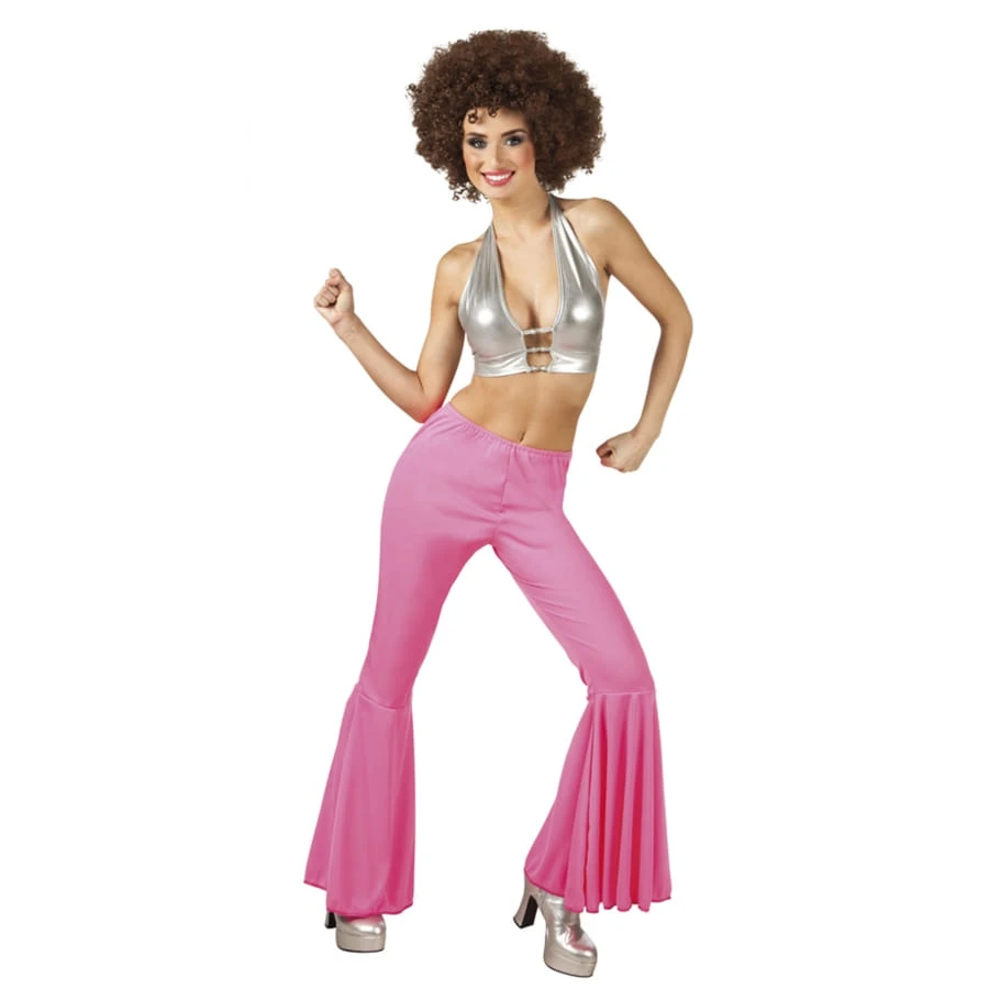 Pantalon Patte D'eph Rose Pour Femme 4 Pantalon Patte D'eph Rose Pour Femme – Image 2