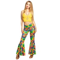 Pantalon Pattes D'eph Motif Hippie Coloré, Femme