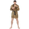 Peignoir Motifs Léopard Satiné Pour Homme 2 Peignoir Motifs Léopard Satiné Pour Homme -Boutique De Carnaval D'Halloween Peignoir motifs leopard satine pour homme