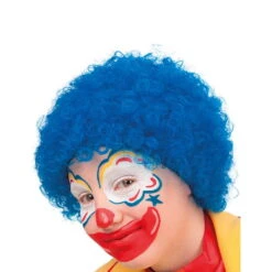 Perruque Afro Bleue Pour Enfant -Boutique De Carnaval D'Halloween Perruque afro bleue pour enfant 30557