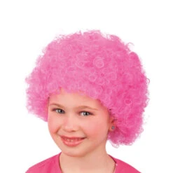Perruque Afro Rose Pour Enfant -Boutique De Carnaval D'Halloween Perruque afro rose pour enfant 30553