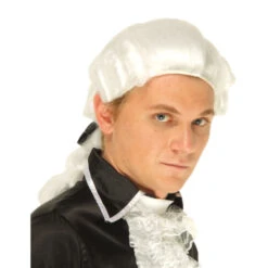 Perruque Blanche De Marquis Pour Homme 5 Perruque Blanche De Marquis Pour Homme -Boutique De Carnaval D'Halloween Perruque blanche de marquis pour homme 29413