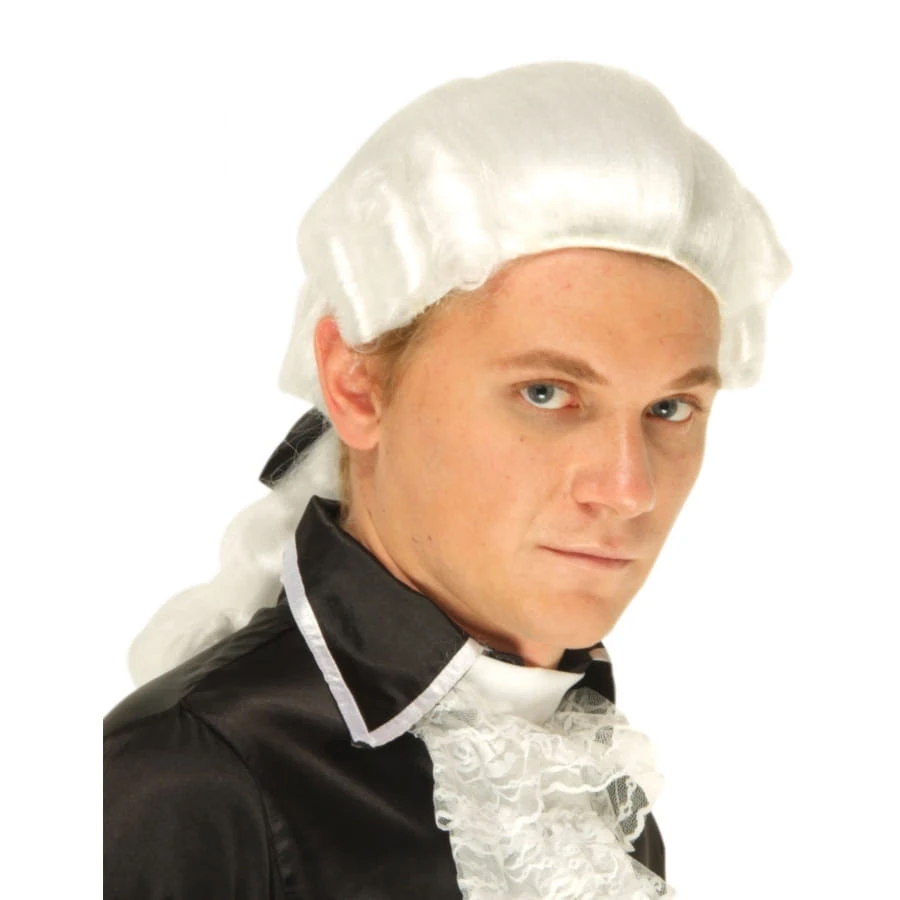 Perruque Blanche De Marquis Pour Homme 4 Perruque Blanche De Marquis Pour Homme – Image 2