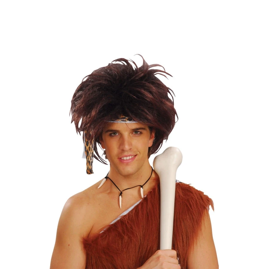 Perruque Brune D'homme Des Cavernes 5 Perruque Brune D'homme Des Cavernes – Image 3