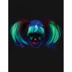 Perruque Couettes, Phosphorescente Pour Enfant -Boutique De Carnaval D'Halloween Perruque couettes phosphorescente pour enfant 67097