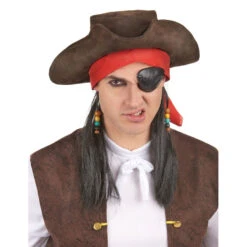 Perruque De Pirate Avec Tricorne