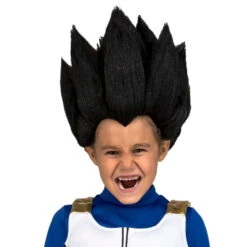Déguisement De Vegeta Pour Enfant, En Coffret 11 Déguisement De Vegeta Pour Enfant, En Coffret -Boutique De Carnaval D'Halloween Perruque de vegeta pour enfant