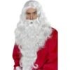 Perruque Du Pere Noel Avec Longue Barbe -Boutique De Carnaval D'Halloween Perruque du pere noel avec longue barbe