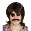 Perruque Et Moustache Marron Style Années 70