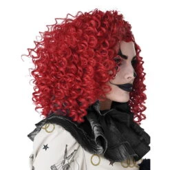 Perruque Frisée Rouge Pour Adulte -Boutique De Carnaval D'Halloween Perruque frisee rouge pour adulte 65822