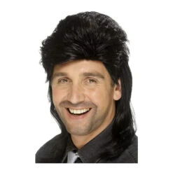 Perruque Noire Nuque Longue