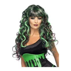 Perruque Sirène Vert Et Violet