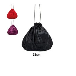 Petite Bourse Effet Velours Style Médiéval 27cm