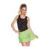 Petite Jupe Verte Fluo à Volants 1 Petite Jupe Verte Fluo à Volants -Boutique De Carnaval D'Halloween Petite jupe verte fluo a volants