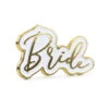Pins Bride De 3,5cm, Blanc Et Or -Boutique De Carnaval D'Halloween Pins bride de 3 5cm blanc et or