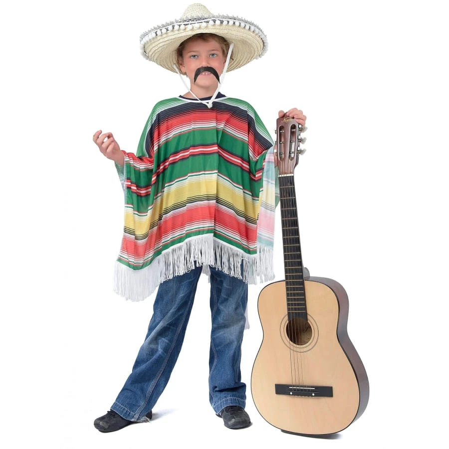 Poncho Rayé Aux Couleurs Du Mexique Pour Enfant 3 Poncho Rayé Aux Couleurs Du Mexique Pour Enfant