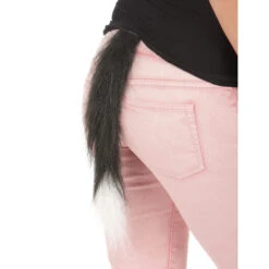 Queue De Chat Blanche Et Noire 5 Queue De Chat Blanche Et Noire -Boutique De Carnaval D'Halloween Queue de chat blanche et noire 1