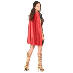 Robe Avec Cape De Gladiatrice -Boutique De Carnaval D'Halloween Robe avec cape de gladiatrice 35571