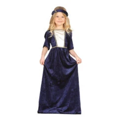 Robe Bleue Médiévale Pour Enfant