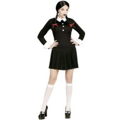 Robe Courte De Mercredi Addams Pour Adulte