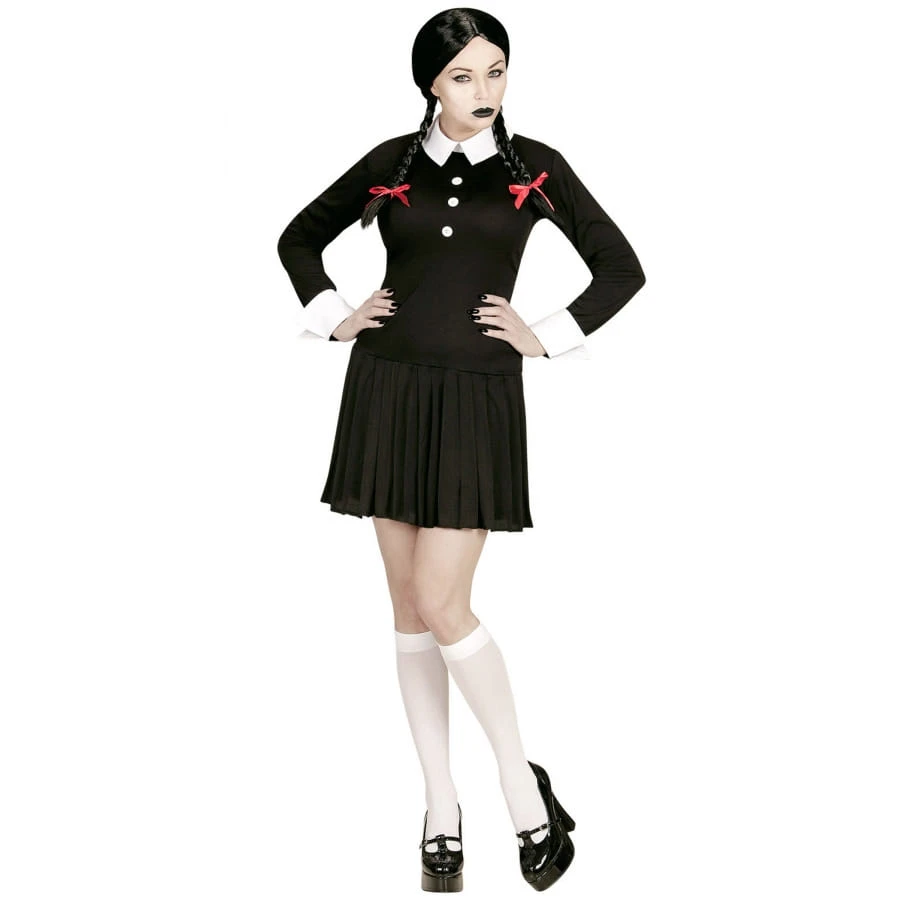 Robe Courte De Mercredi Addams Pour Adulte 4 Robe Courte De Mercredi Addams Pour Adulte – Image 2