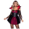 Robe Courte De Vampire Noire Rouge Avec Voilage