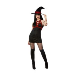 Robe Courte Noire De Sorcière Sexy Satanique