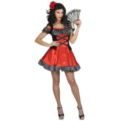 Robe Courte Orange Satinée De Sorcière Pour Femme -Boutique De Carnaval D'Halloween Robe courte orange satinee de sorciere pour femme 68006