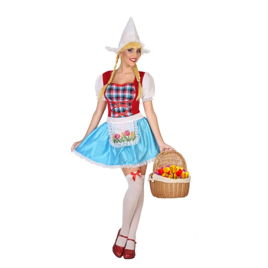 Robe De Bavaroise Pour Femme, Rouge Et Bleu 3 Robe De Bavaroise Pour Femme, Rouge Et Bleu