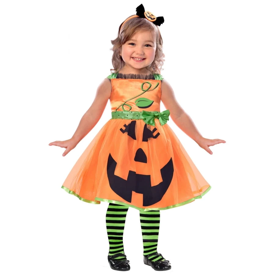 Robe De Citrouille Souriante Pour Petite Fille 3 Robe De Citrouille Souriante Pour Petite Fille