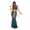 Robe De Cléopâtre Bleue Avec Voile Et Coiffe -Boutique De Carnaval D'Halloween Robe de cleopatre bleue avec voile et coiffe
