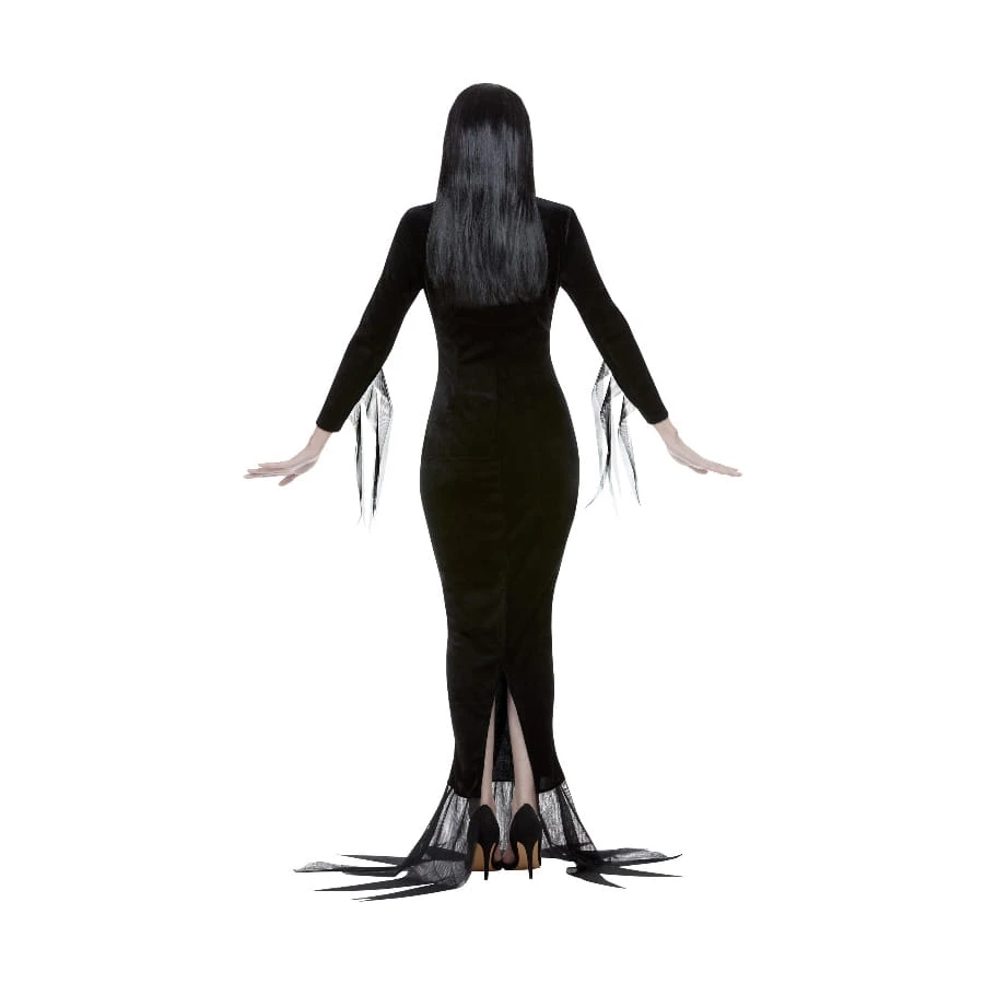 Robe De Morticia Addams Avec Perruque, Pour Femme 5 Robe De Morticia Addams Avec Perruque, Pour Femme – Image 3