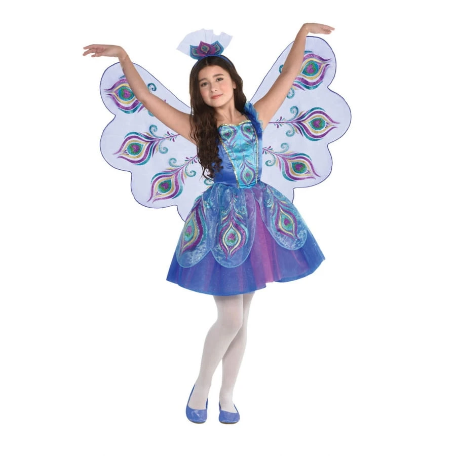 Robe De Paon Bleu Avec Ailes Pour Enfant 3 Robe De Paon Bleu Avec Ailes Pour Enfant