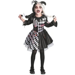 Robe De Petit Arlequin Tueur Noir Et Blanc